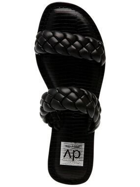 Dolce Vita Women’s Jocee Black Braided Slide Sandals Size 8 Casual Chic